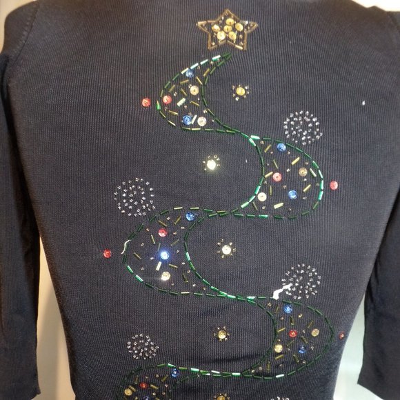 Lot of 2 Women's Holiday Sweaters - 1990s sz S 740 - Picture 3 of 6